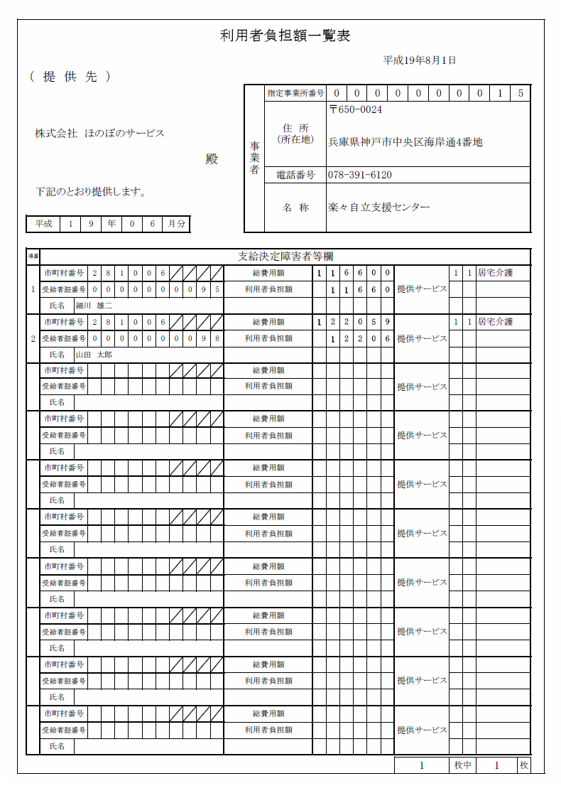 ���p�ҕ��S�z�ꗗ�\